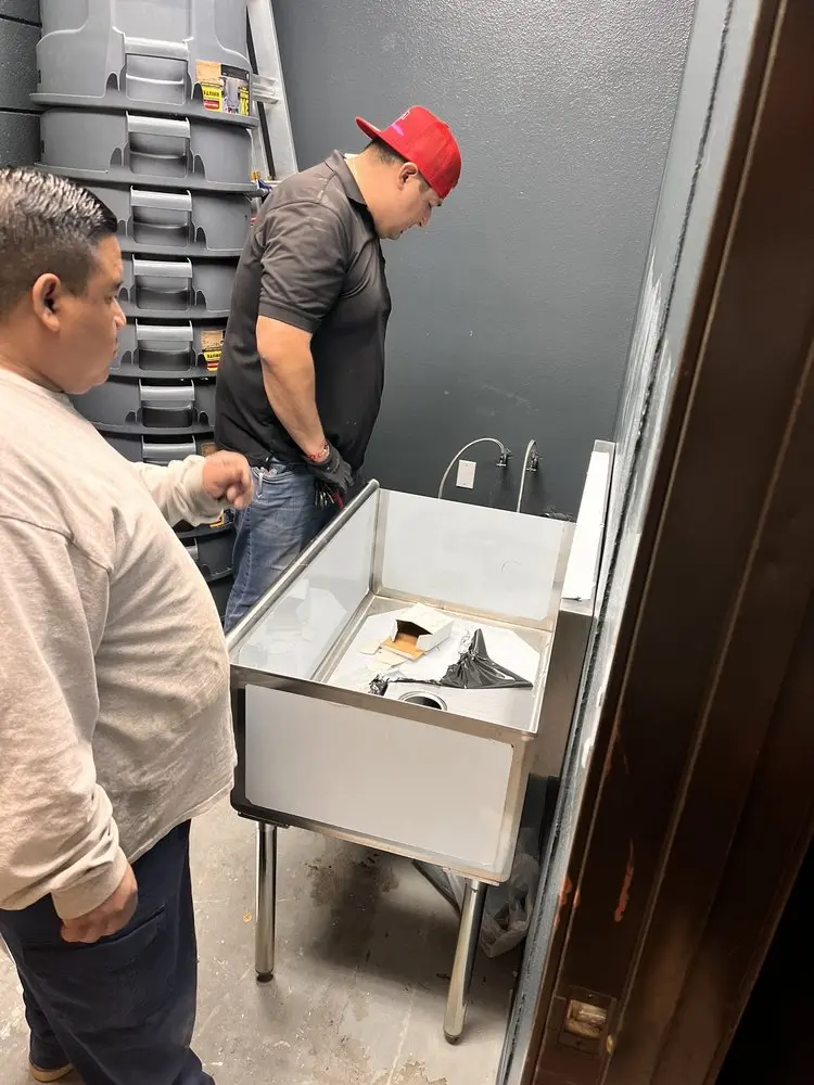 Commercial plumbing and sink installation in Dumas